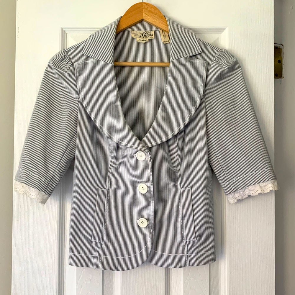 Guess Blazer with Lace Trim